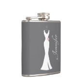 エレガントホワイトガウンonグレースタイリッシュシンプルデザイン フラスク (右)