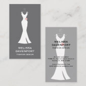 エレガントホワイトガウンonグレースタイリッシュシンプルデザイン 名刺 (正面/裏面)