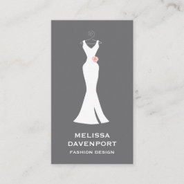 エレガントホワイトガウンonグレースタイリッシュシンプルデザイン 名刺