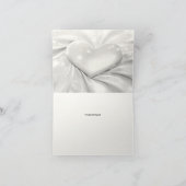 エレガントホワイトクリームハートサンキューカード サンキューカード (内部)