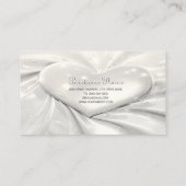 エレガントホワイトクリームハート名刺 名刺 (裏面)