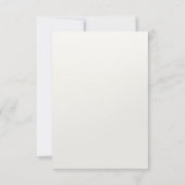 エレガントホワイトクリームハートRSVPカード 出欠カード (裏面)