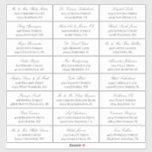 エレガントホワイトグレー24のゲ結婚ストアドレス シール<br><div class="desc">24の結婚ゲスト住所 シールは、白に対してダークグレーの文字であなたの招待状を送エレガントり出す。美しいクラシック・スクリプトに名前を追加し、時間を要しないエレガントフォントにアドレスを追加。</div>