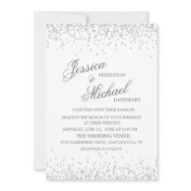 エレガントホワイトシルバーグリッター結婚ズ