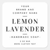 エレガントホワイトスクエアにブランド製品ラベルを追加 スクエアシール (正面)