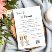 エレガントホワイトパール&プロセッコブライダルシャワー 招待状