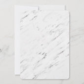 エレガントホワイトマーブル&金ゴールド結婚式招待状 招待状 (裏面)