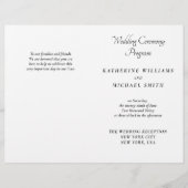 エレガントホワイトミニマル結婚式プログラム (正面)