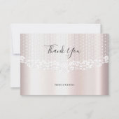 エレガントホワイトレースフローラサンキューカード サンキューカード (正面)