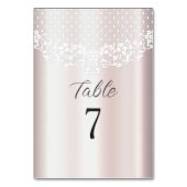 エレガントホワイトレースフローラテーブル番号 テーブルナンバー (裏面)
