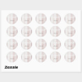 エレガントホワイトレースフローラ結婚シール ラウンドシール (シート)