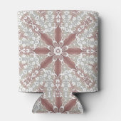 エレガントホワイトレースフローラ結婚式の引き出物クーラーボックス 缶クーラー (裏面)