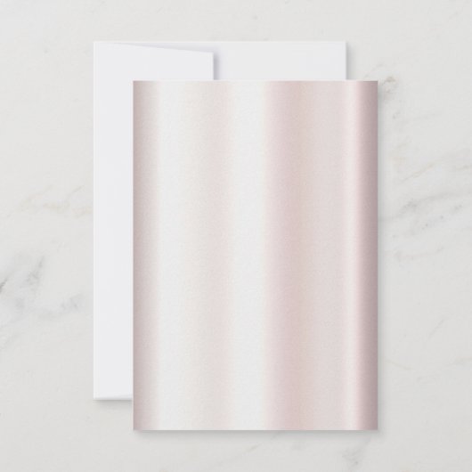 エレガントホワイトレースフローラRSVPカード 出欠カード (裏面)