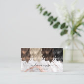 エレガントホワイト金ゴールドマーブルカラフル美容師 名刺 (スタンド正面)