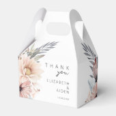 エレガントホワイト&パステルボホ結婚の箱 フェイバーボックス (正面サイド)