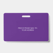 エレガントホームスクールIDパープル金ゴールドロゴ バッジ (裏面)