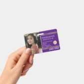 エレガントホームスクールIDパープル金ゴールドロゴ バッジ (手持ち)