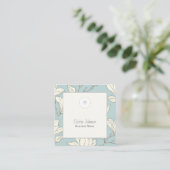 エレガントボタニカルQRコード スクエア名刺 (スタンド正面)