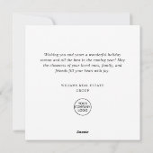 エレガントボヘミアンクリスマスコンポジション コーポレート シーズンカード (裏面)