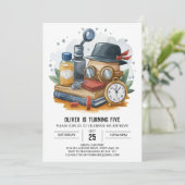 エレガントボヘミアンデテクティブバースデー 招待状 (スタンド正面)