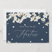 エレガントボヘミアンフラワーのホステスに、なってくれますか？ 招待状 (正面)