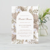 エレガントボホフローラアーチピンク&タンブライダルシャワー 招待状 (スタンド正面)