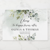 エレガントボホeucalypus緑金ゴールド枠 スパークリングワインラベル (シングルラベル)