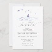 エレガントボート航海のパーティーバチェロレッテ週末 招待状 (正面)