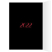 エレガントポインセチア&ユーカリプスクリスマスカード (内側 (左))