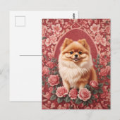 エレガントポメラニア犬ドッグウィリアムインスパイアモリス ポストカード (正面/裏面)