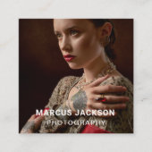 エレガントポートレート写真家 スクエア名刺 (正面)