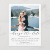 エレガントポートレート写真日付はがきの変更 ポストカード (正面)