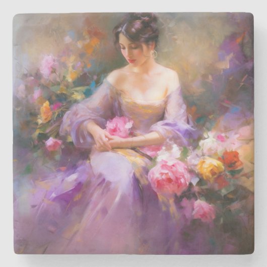 エレガントポートレート ストーンコースター (正面)