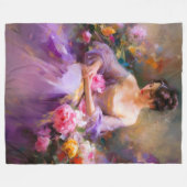 エレガントポートレート フリースブランケット (正面(横))