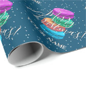 エレガントマカフランスのロンクッキーカスタム ラッピングペーパー (ロールコーナー)