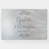 エレガントマザーオブパールグレー/薄紫結婚ズ ゲストブック (正面)