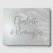 エレガントマザーオブパールグレー/薄紫結婚ズ ゲストブック (裏面)