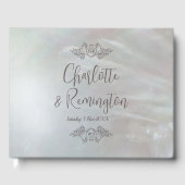 エレガントマザーオブパールグレー/薄紫結婚ズ ゲストブック (正面)