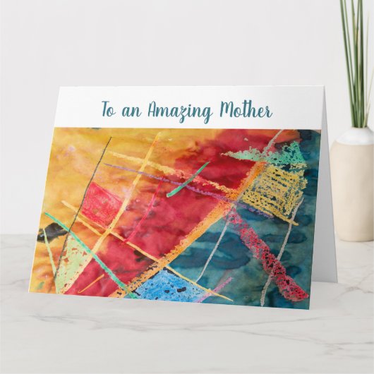 エレガントマザーラブウォーターモダンカラーアート カード (正面)