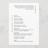 エレガントマジモダンミニマルンの書結婚道 プログラム (裏面)