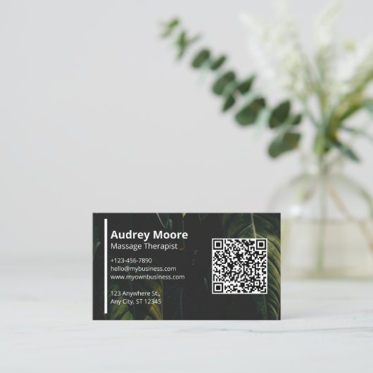 エレガントマッサージセラピストウェルネスプロフェッショナル 名刺 (スタンド正面)