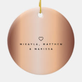 エレガントマミモダンミフェイクバラ金ゴールド セラミックオーナメント (裏面)