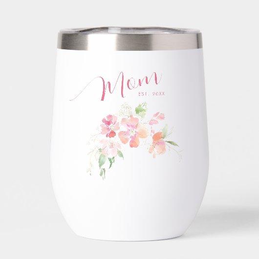 エレガントマムエスト年赤面ピンクフローラ水色 (背面)