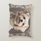 エレガントマルチーズドッグウィリアムインスパイアモリス アクセントクッション (裏面(縦))