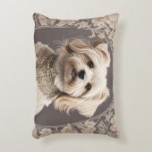 エレガントマルチーズドッグウィリアムインスパイアモリス アクセントクッション (正面(垂直))