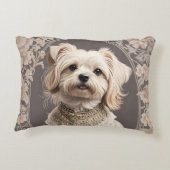 エレガントマルチーズドッグウィリアムインスパイアモリス アクセントクッション (裏面)