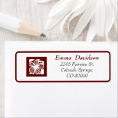 エレガントマルーンオープン差出人住所ラベル ラベル (インサイチュ)