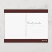 エレガントマルーンシルバーカレッジ卒業 ポストカード (裏面)