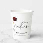 エレガントマルーン台本高校卒業 紙コップ (裏面)