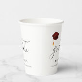 エレガントマルーン台本高校卒業 紙コップ (右)